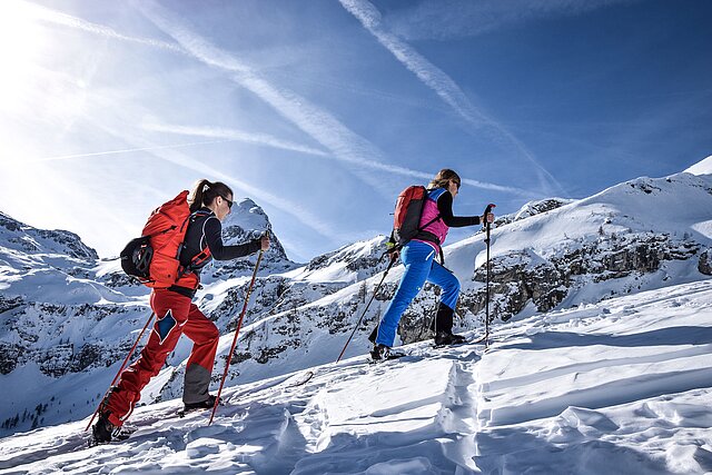 <p>Geniale Skitour aufs Liebeseck - jede Menge Abwechslung beim Aufstieg</p>