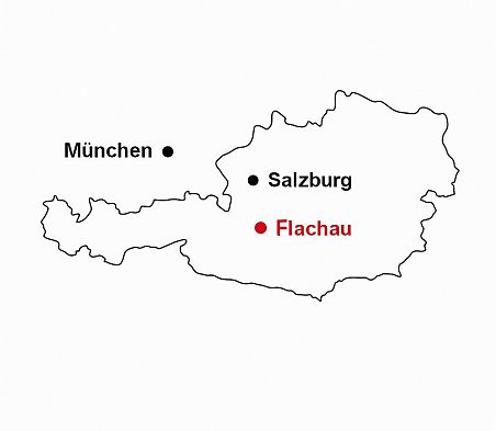 Die Lage von Flachau auf einer Österreich Karte