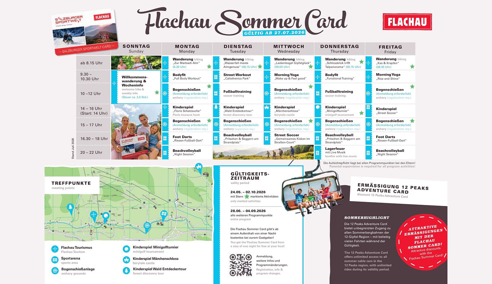 Flachau Summer Card Weekly Programme – July 2026