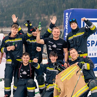 Downhill Bewerb der Fire Figher Winter Days in Flachau, im Bild zu sehen die Abordnung der Feuerwehr Krems an der Donau